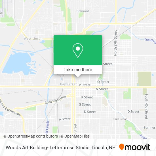 Woods Art Building- Letterpress Studio map