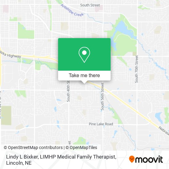 Lindy L Bixker, LIMHP Medical Family Therapist map