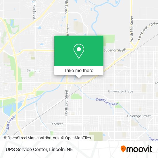 UPS Service Center map