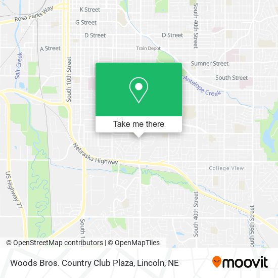 Woods Bros. Country Club Plaza map