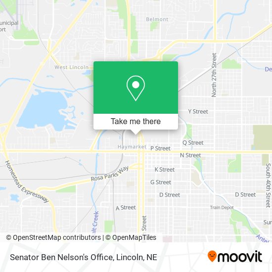 Senator Ben Nelson's Office map