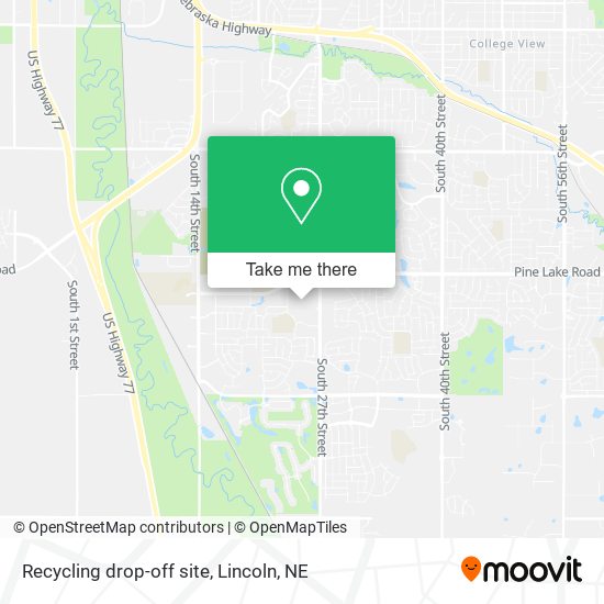 Recycling drop-off site map