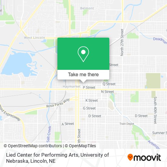 Lied Center for Performing Arts, University of Nebraska map