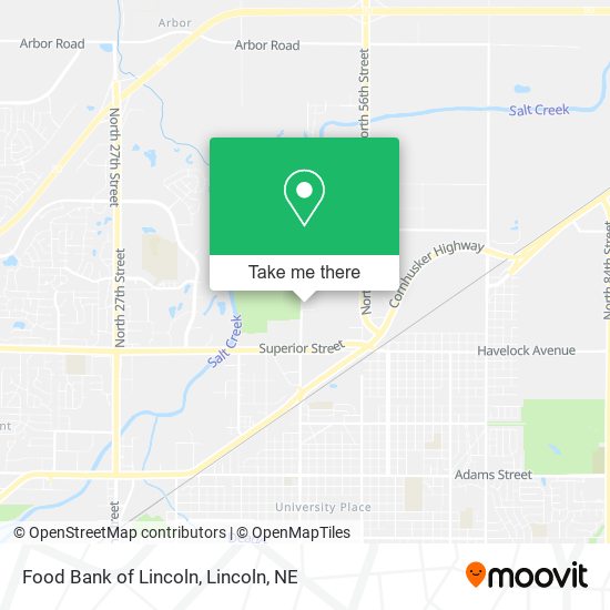 Food Bank of Lincoln map