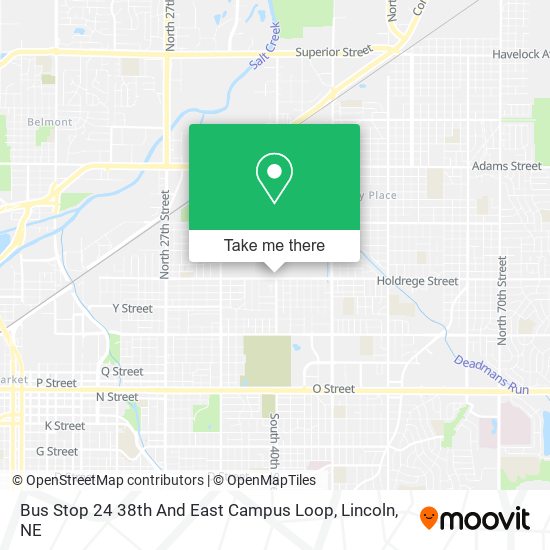 Bus Stop 24 38th And East Campus Loop map