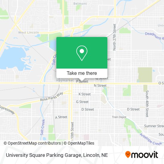 University Square Parking Garage map