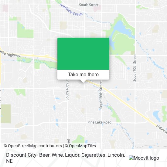 Discount City- Beer, Wine, Liquor, Cigarettes map