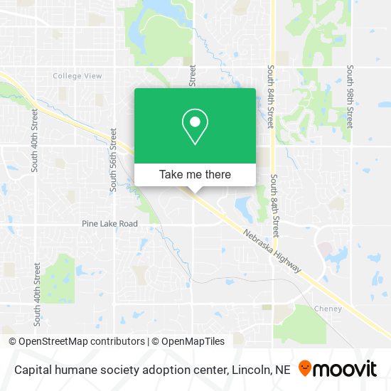 Mapa de Capital humane society adoption center