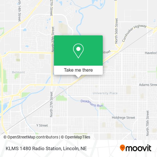 KLMS 1480 Radio Station map