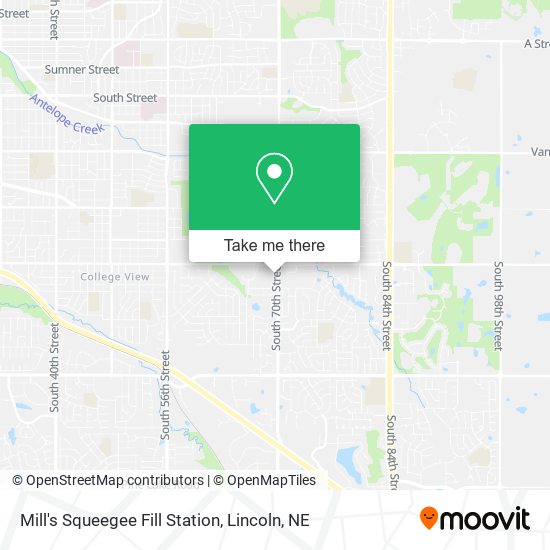 Mill's Squeegee Fill Station map