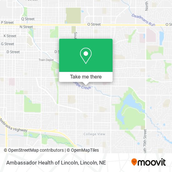 Ambassador Health of Lincoln map