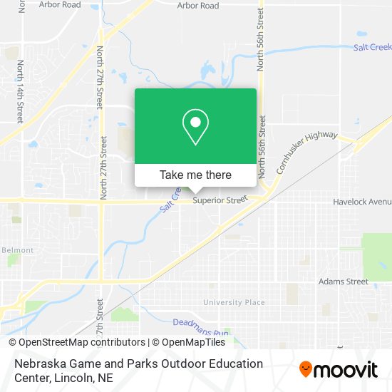 Nebraska Game and Parks Outdoor Education Center map