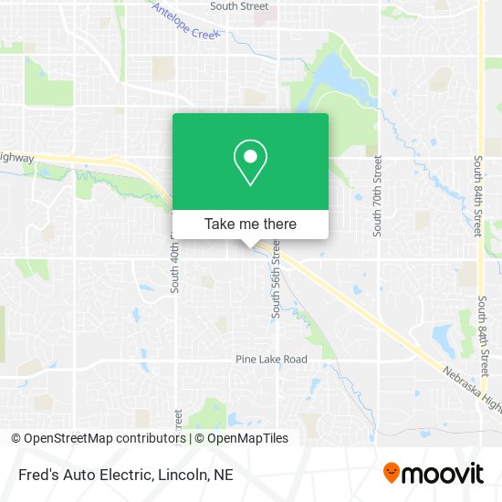 Fred's Auto Electric map