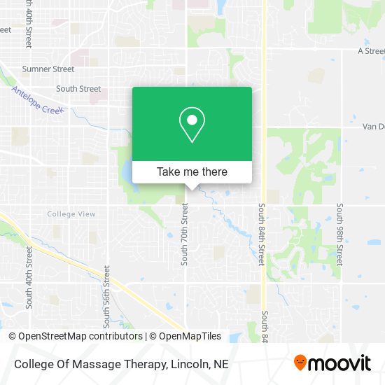 College Of Massage Therapy map