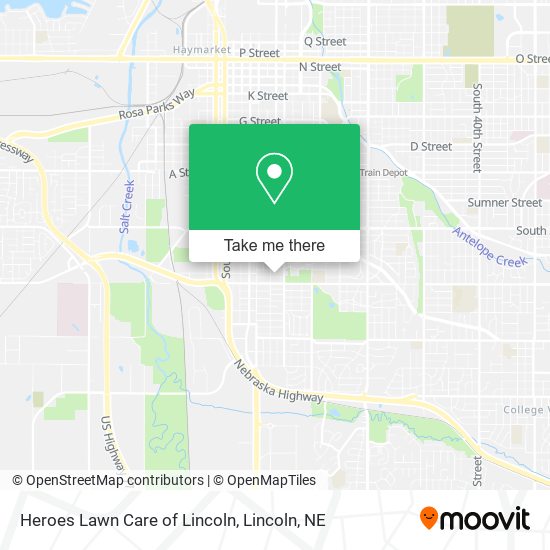 Heroes Lawn Care of Lincoln map