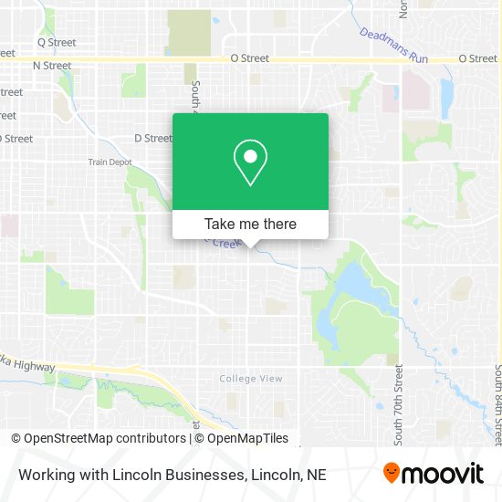 Working with Lincoln Businesses map