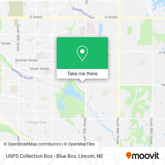 USPS Collection Box - Blue Box map