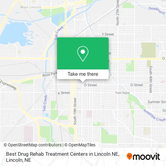 Best Drug Rehab Treatment Centers in Lincoln NE map