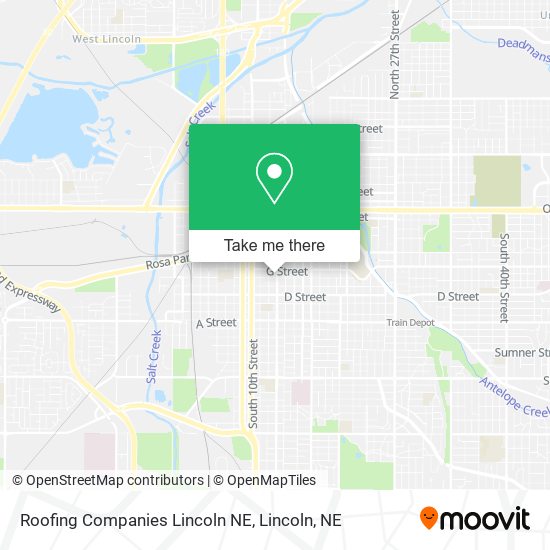 Roofing Companies Lincoln NE map