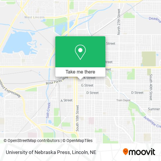 Mapa de University of Nebraska Press