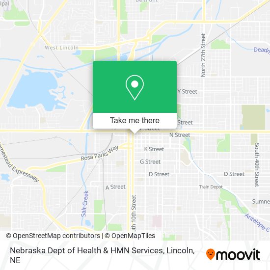 Nebraska Dept of Health & HMN Services map