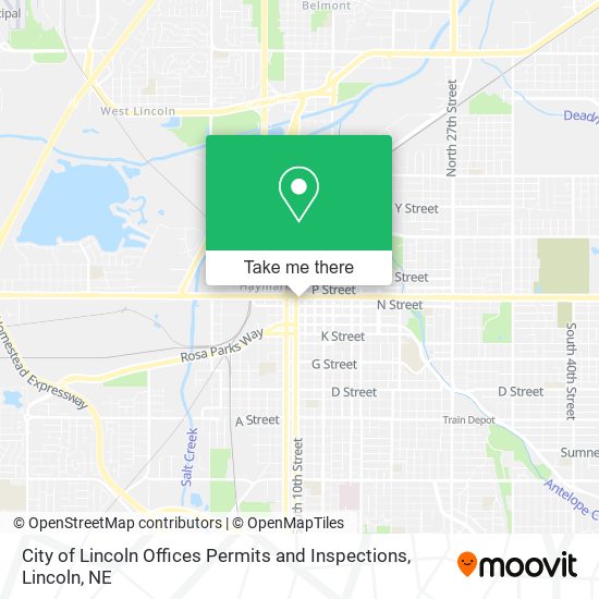 City of Lincoln Offices Permits and Inspections map