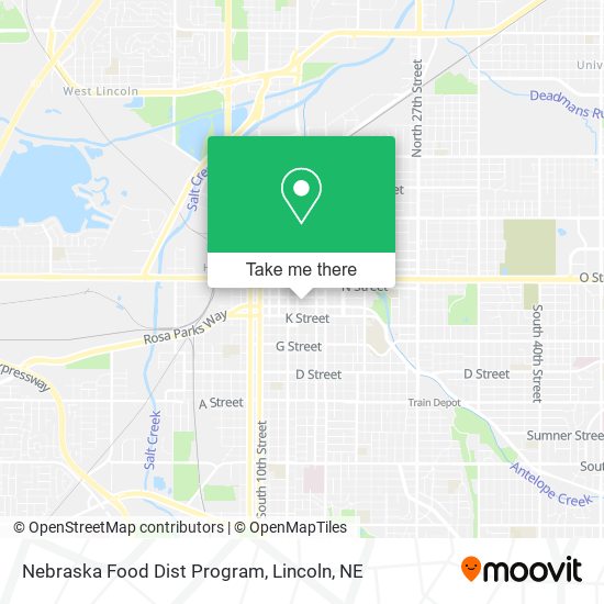 Nebraska Food Dist Program map