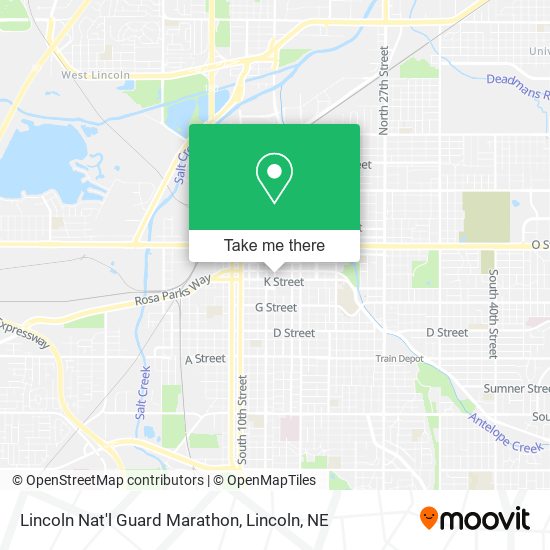 Mapa de Lincoln Nat'l Guard Marathon