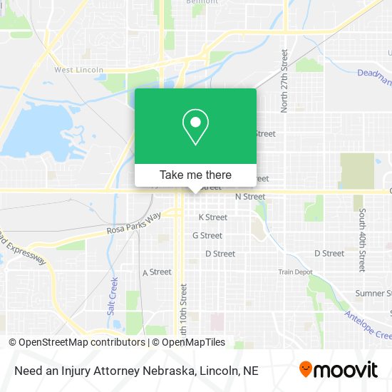 Need an Injury Attorney Nebraska map