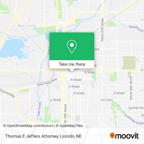 Thomas E Jeffers Attorney map