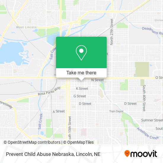 Prevent Child Abuse Nebraska map