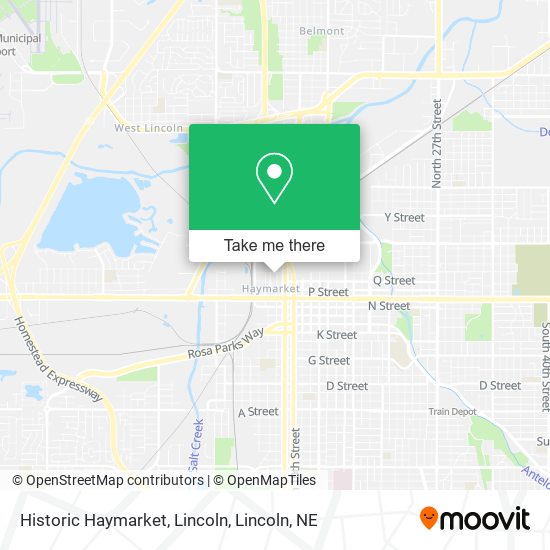 Mapa de Historic Haymarket, Lincoln