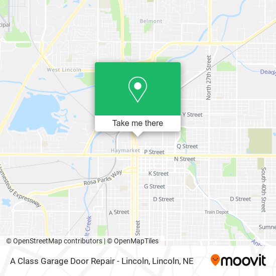 A Class Garage Door Repair - Lincoln map