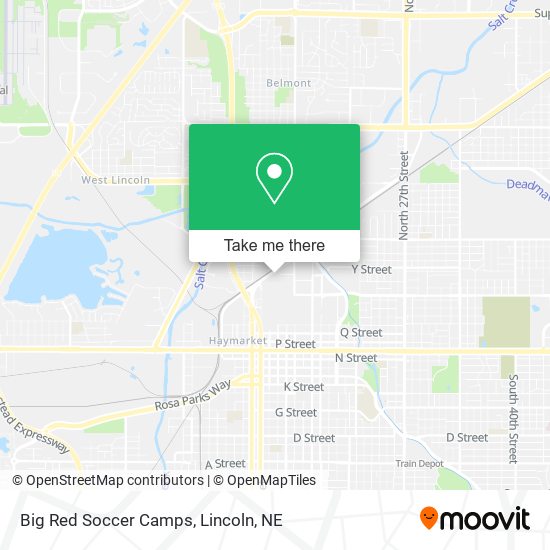 Big Red Soccer Camps map