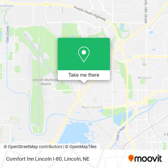 Comfort Inn Lincoln I-80 map