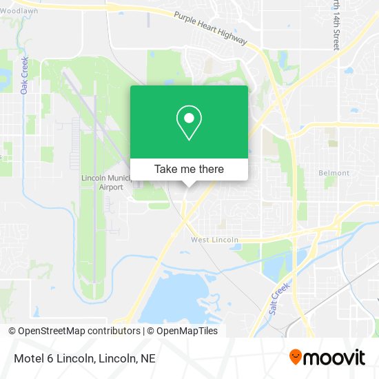 Motel 6 Lincoln map