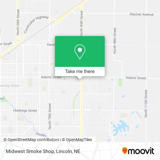Mapa de Midwest Smoke Shop