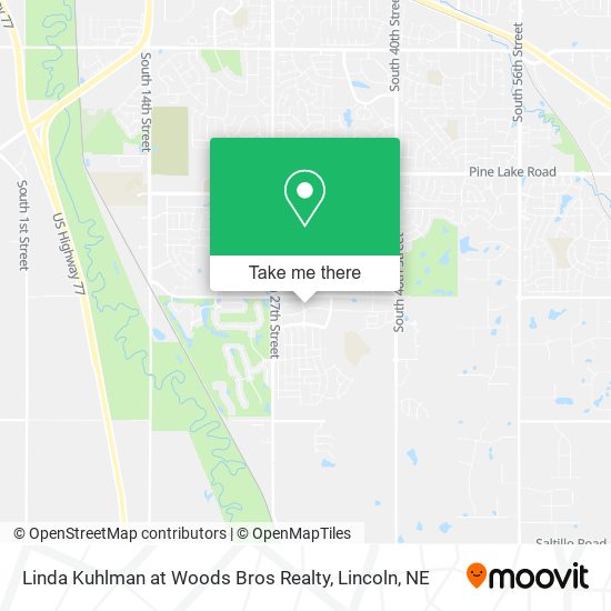 Linda Kuhlman at Woods Bros Realty map