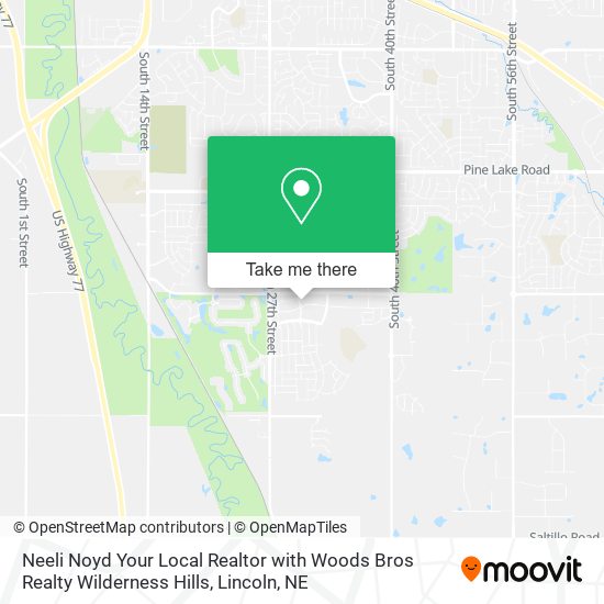 Neeli Noyd Your Local Realtor with Woods Bros Realty Wilderness Hills map