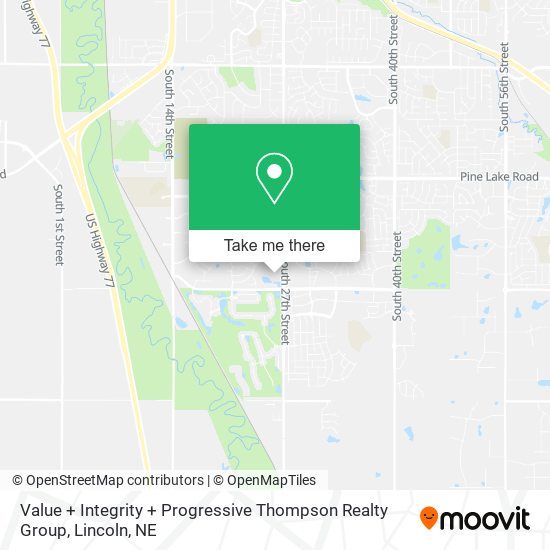 Value + Integrity + Progressive Thompson Realty Group map