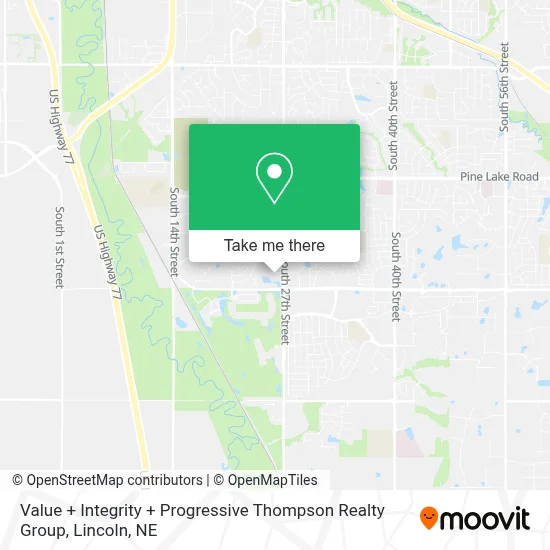 Value + Integrity + Progressive Thompson Realty Group map