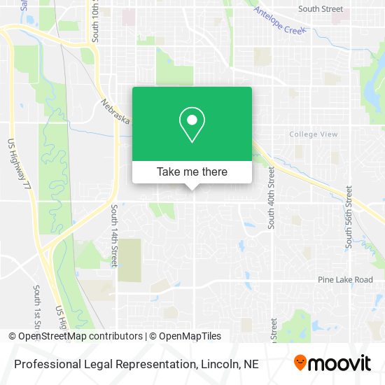 Professional Legal Representation map