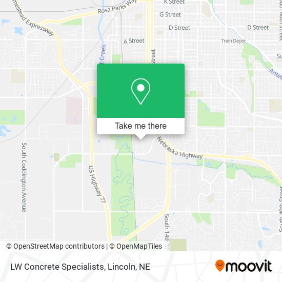 LW Concrete Specialists map