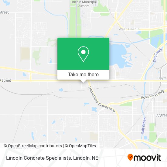 Lincoln Concrete Specialists map