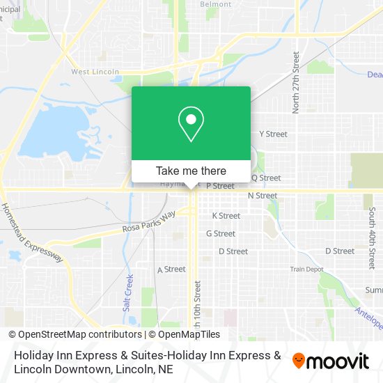 Holiday Inn Express & Suites-Holiday Inn Express & Lincoln Downtown map