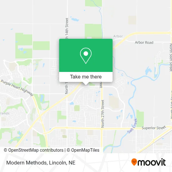 Modern Methods map