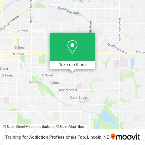 Training for Addiction Professionals Tap map