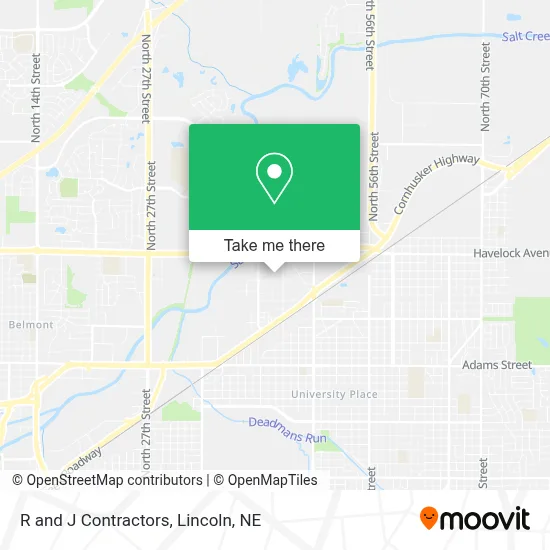 R and J Contractors map