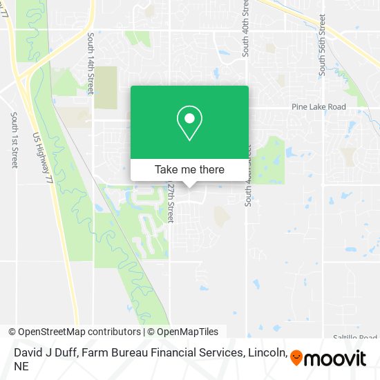 David J Duff, Farm Bureau Financial Services map