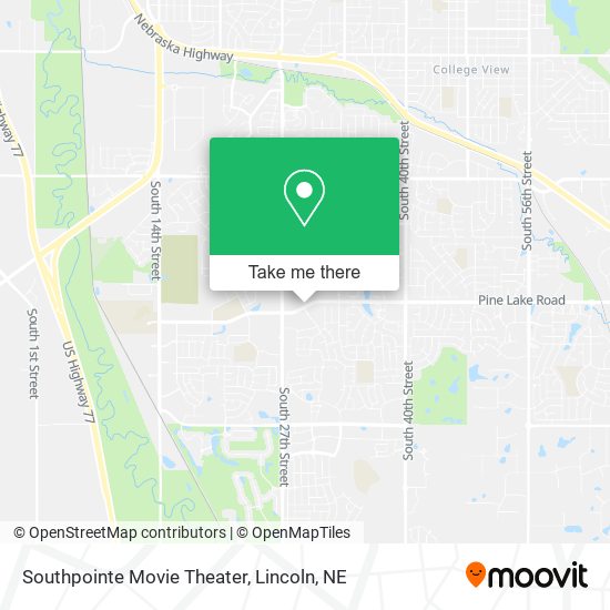 Mapa de Southpointe Movie Theater